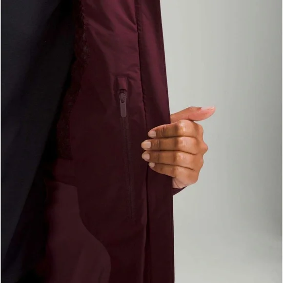 NWT – lululemon Sleet Street Long Jacket – Size 8 – Cassis - Picture 5 of 7